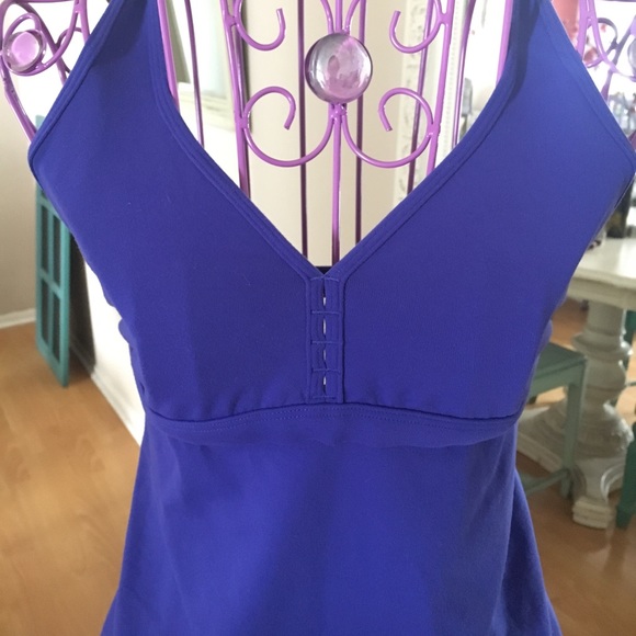 SOLD ON F B - Lululemon Athletica Purple Open Back Halter Tank - Picture 3 of 7